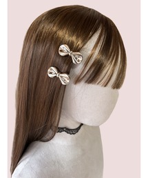 GGD SELECT（ジージーディー　セレクト）の「ミニメタルリボンクリップ２P（バレッタ/ヘアクリップ）」