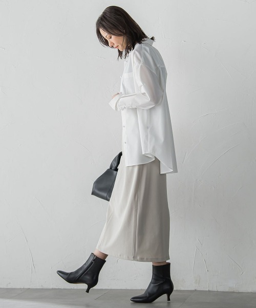 LAUTREAMONT(ロートレアモン)の「【WEB限定】Active Beautyナロースカート≪洗濯機で洗える≫(スカート・レディース・ベージュ/ブラック・11号/9号/7号)」の3枚目の写真
