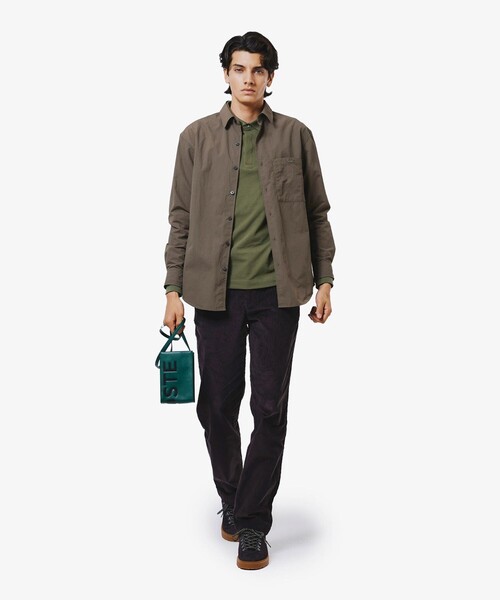 LACOSTE(ラコステ)の「バーチカルスマホバッグ(ショルダーバッグ・メンズ・ベージュ/グリーン・FREE)」の14枚目の写真