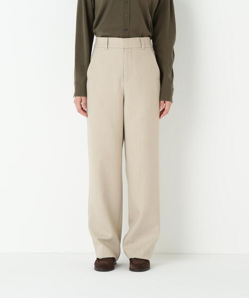 human woman（ヒューマンウーマン）の「◆ダブルクロスストレートパンツ（その他パンツ・レディース・ベージュ/ネイビー・MEDIUM）」の7枚目の写真