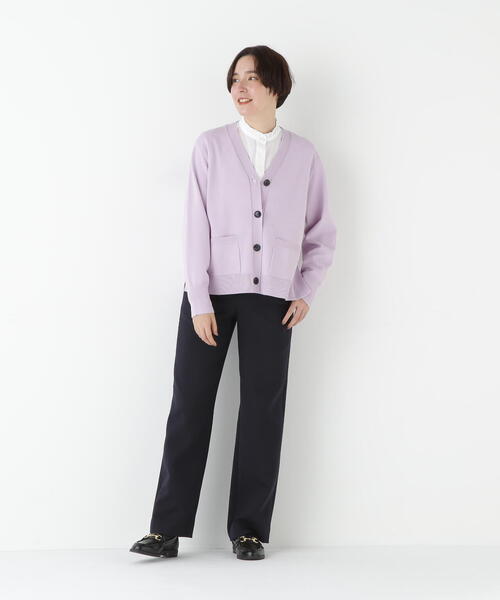 human woman（ヒューマンウーマン）の「◆ダブルクロスストレートパンツ（その他パンツ・レディース・ベージュ/ネイビー・MEDIUM）」の13枚目の写真