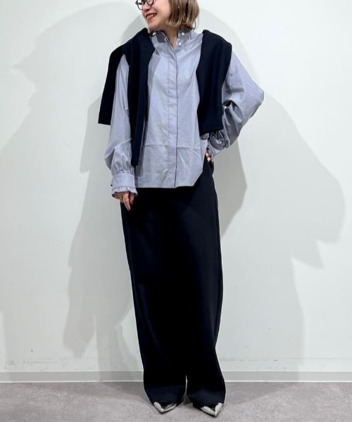 human woman（ヒューマンウーマン）の「◆ダブルクロスストレートパンツ（その他パンツ・レディース・ベージュ/ネイビー・MEDIUM）」の22枚目の写真