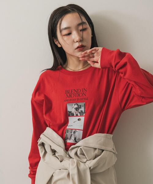 SENSE OF PLACE by URBAN RESEARCH（センスオブプレイスバイアーバンリサーチ）の「アソートフォトロングTシャツ（Tシャツ/カットソー・レディース・レッド/オフホワイト/チャコールグレー・ONE）」の19枚目の写真