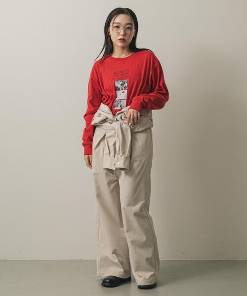 SENSE OF PLACE by URBAN RESEARCH（センスオブプレイスバイアーバンリサーチ）の「アソートフォトロングTシャツ（Tシャツ/カットソー・レディース・レッド/オフホワイト/チャコールグレー・ONE）」の22枚目の写真