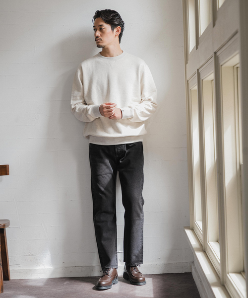 LOOPWHEELER（ループウィラー）の「LOOPWHEELER for LOWERCASE ライトツリウラケ ルーズフィットスウェット（スウェット・メンズ・ブラウン/チャコールグレー/アイボリー・SMALL/X-LARGE/LARGE/MEDIUM）」の4枚目の写真