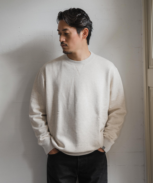 LOOPWHEELER（ループウィラー）の「LOOPWHEELER for LOWERCASE ライトツリウラケ ルーズフィットスウェット（スウェット・メンズ・ブラウン/チャコールグレー/アイボリー・SMALL/X-LARGE/LARGE/MEDIUM）」の6枚目の写真