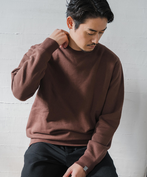 LOOPWHEELER（ループウィラー）の「LOOPWHEELER for LOWERCASE ライトツリウラケ ルーズフィットスウェット（スウェット・メンズ・ブラウン/チャコールグレー/アイボリー・SMALL/X-LARGE/LARGE/MEDIUM）」の11枚目の写真