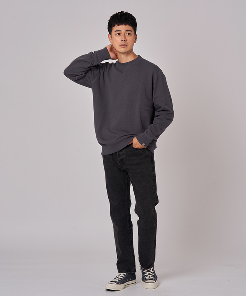 LOOPWHEELER（ループウィラー）の「LOOPWHEELER for LOWERCASE ライトツリウラケ ルーズフィットスウェット（スウェット・メンズ・ブラウン/チャコールグレー/アイボリー・SMALL/X-LARGE/LARGE/MEDIUM）」の14枚目の写真