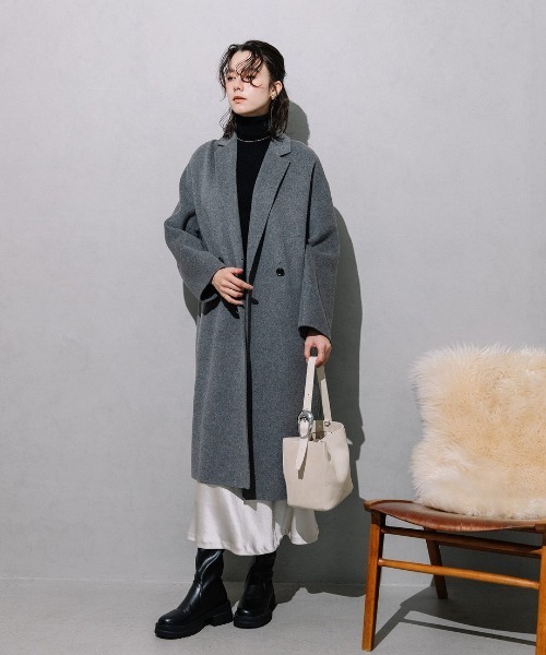 Beau're(ヴュレ)の「【BEAURE/ビュレ】スエードコンビ ショルダー Bag(ショルダーバッグ・レディース・アイボリー/ブラック/グレイッシュベージュ・FREE)」の13枚目の写真