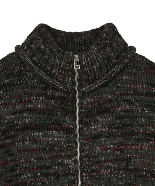 CURRENTAGE(カレンテージ)の「Mix yarn drivers knit(カーディガン/ボレロ・メンズ・レッド系その他/カーキ・FREE)」の8枚目の写真
