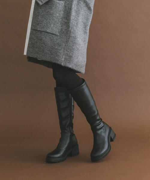 ITEMS URBANRESEARCH(アイテムズ アーバンリサーチ)の「ストレッチロングブーツ(その他シューズ・レディース・ブラック/ブラウン・LARGE/SMALL/MEDIUM)」の1枚目の写真