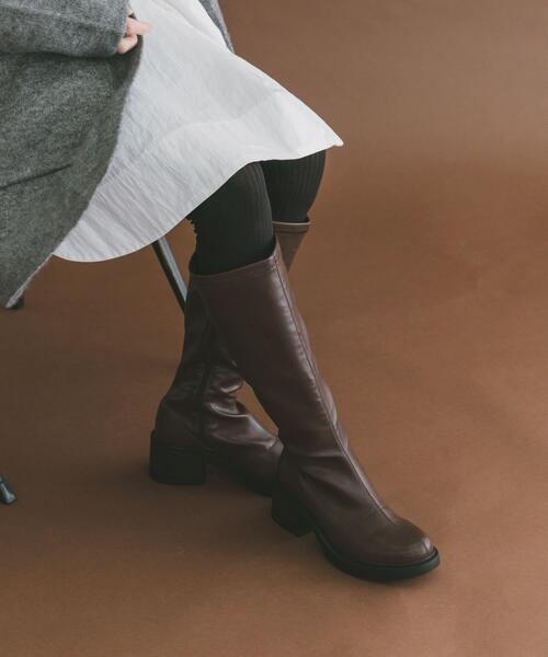 ITEMS URBANRESEARCH(アイテムズ アーバンリサーチ)の「ストレッチロングブーツ(その他シューズ・レディース・ブラック/ブラウン・LARGE/SMALL/MEDIUM)」の10枚目の写真