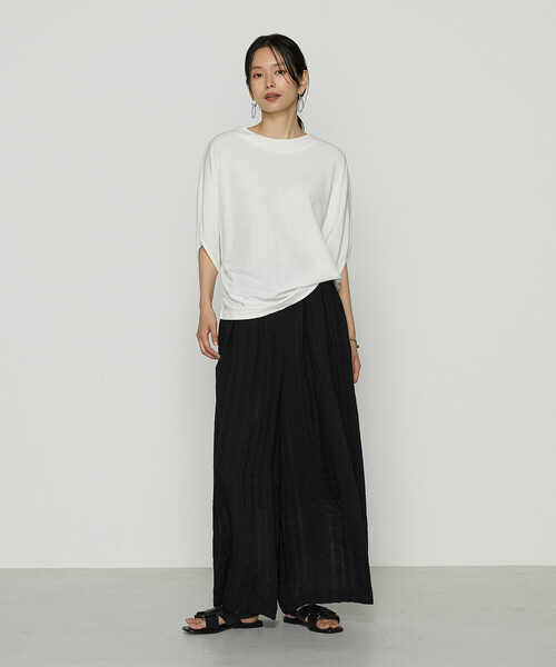 Gabardine K.T(ギャバジンケーティー)の「ハイテンションポンチライト ドルマンスリーブプルオーバー(Tシャツ/カットソー・レディース・ダークブラウン/オフホワイト/ブラック・9号)」の21枚目の写真