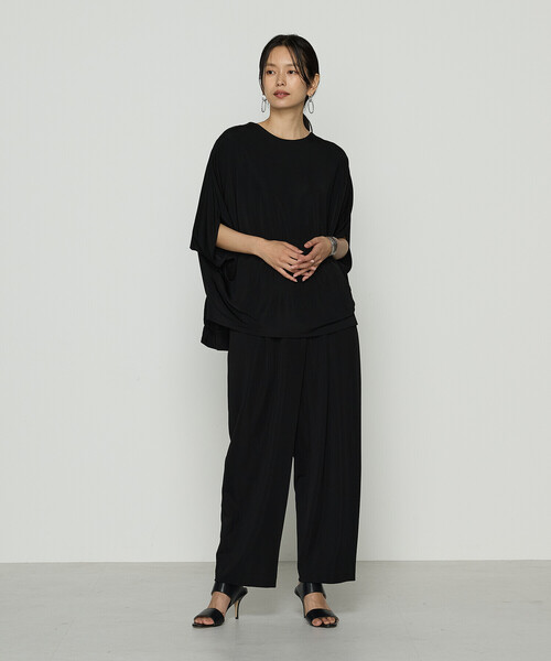 Gabardine K.T(ギャバジンケーティー)の「ハイテンションポンチライト ドルマンスリーブプルオーバー(Tシャツ/カットソー・レディース・ダークブラウン/オフホワイト/ブラック・9号)」の16枚目の写真