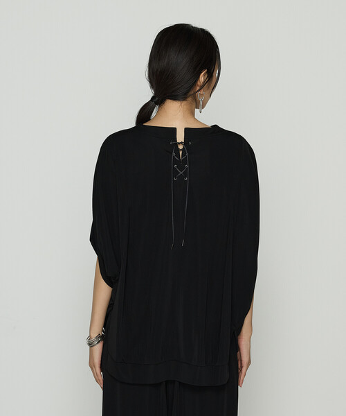 Gabardine K.T(ギャバジンケーティー)の「ハイテンションポンチライト ドルマンスリーブプルオーバー(Tシャツ/カットソー・レディース・ダークブラウン/オフホワイト/ブラック・9号)」の12枚目の写真