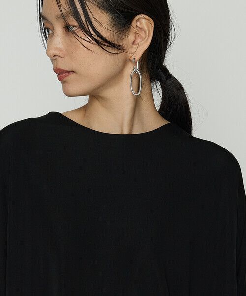 Gabardine K.T(ギャバジンケーティー)の「ハイテンションポンチライト ドルマンスリーブプルオーバー(Tシャツ/カットソー・レディース・ダークブラウン/オフホワイト/ブラック・9号)」の7枚目の写真