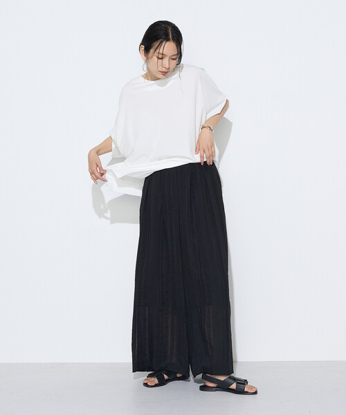 Gabardine K.T(ギャバジンケーティー)の「ハイテンションポンチライト ドルマンスリーブプルオーバー(Tシャツ/カットソー・レディース・ダークブラウン/オフホワイト/ブラック・9号)」の22枚目の写真