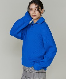 INED | BIOｰBLEND ハーフジッププルオーバーニット(ニット/セーター)