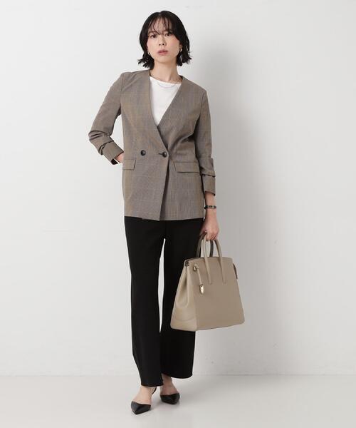 TOFF&LOADSTONE（トフアンドロードストーン）の「Jolie light shrink（ジョリー ライトシュリンク）L（トートバッグ・レディース・ブラウン系その他2/チャコールグレー/ブラック/サンドベージュ・00）」の10枚目の写真