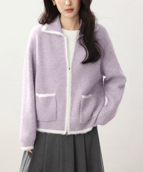 Miniministore(ミニミニストア)の「カーディガン 編みニット レディース(カーディガン/ボレロ・レディース・ブラウン/ブルー/ラベンダー・FREE)」の5枚目の写真