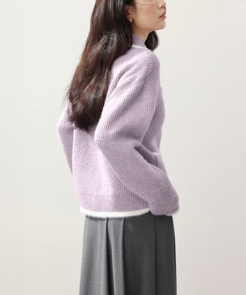 Miniministore(ミニミニストア)の「カーディガン 編みニット レディース(カーディガン/ボレロ・レディース・ブラウン/ブルー/ラベンダー・FREE)」の6枚目の写真