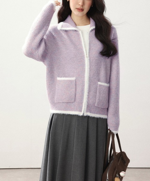 Miniministore(ミニミニストア)の「カーディガン 編みニット レディース(カーディガン/ボレロ・レディース・ブラウン/ブルー/ラベンダー・FREE)」の7枚目の写真