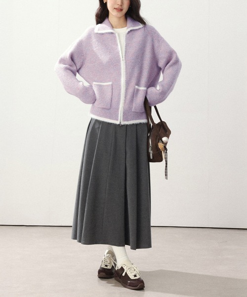 Miniministore(ミニミニストア)の「カーディガン 編みニット レディース(カーディガン/ボレロ・レディース・ブラウン/ブルー/ラベンダー・FREE)」の8枚目の写真