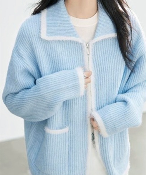 Miniministore(ミニミニストア)の「カーディガン 編みニット レディース(カーディガン/ボレロ・レディース・ブラウン/ブルー/ラベンダー・FREE)」の10枚目の写真