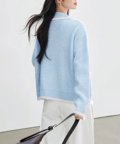 Miniministore(ミニミニストア)の「カーディガン 編みニット レディース(カーディガン/ボレロ・レディース・ブラウン/ブルー/ラベンダー・FREE)」の13枚目の写真