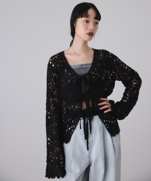 セール】ウールクロシェレーストップス（シャツ/ブラウス）｜ADAM ET