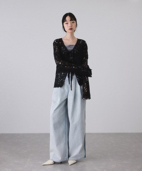 セール】ウールクロシェレーストップス（シャツ/ブラウス）｜ADAM ET