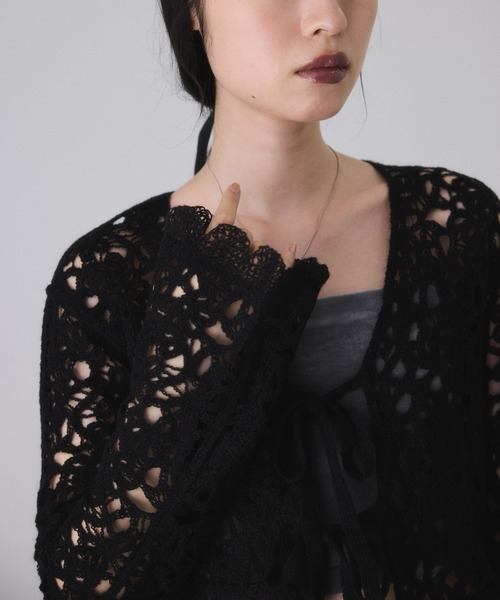 セール】ウールクロシェレーストップス（シャツ/ブラウス）｜ADAM ET