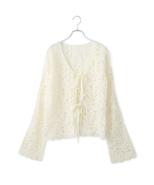 セール】ウールクロシェレーストップス（シャツ/ブラウス）｜ADAM ET