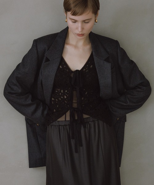 セール】ウールクロシェレーストップス（シャツ/ブラウス）｜ADAM ET