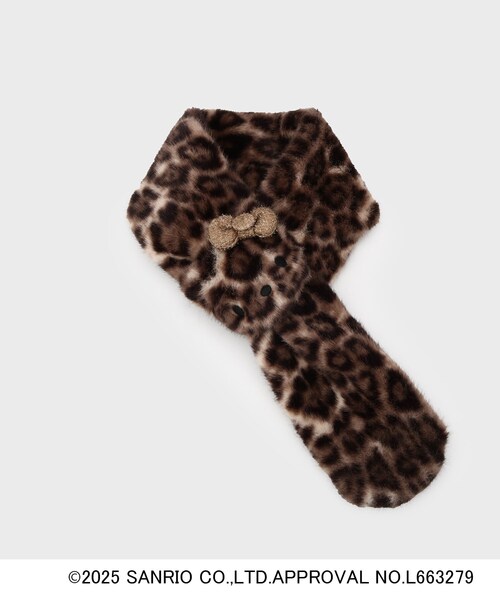 OPAQUE.CLIP（オペークドットクリップ）の「【ハローキティ】ふわふわティペット（ストール/ショール・レディース・オフホワイト/ベージュ系7/ブラック・00）」の3枚目の写真