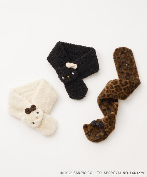 OPAQUE.CLIP（オペークドットクリップ）の「【ハローキティ】ふわふわティペット（ストール/ショール・レディース・オフホワイト/ベージュ系7/ブラック・00）」の6枚目の写真