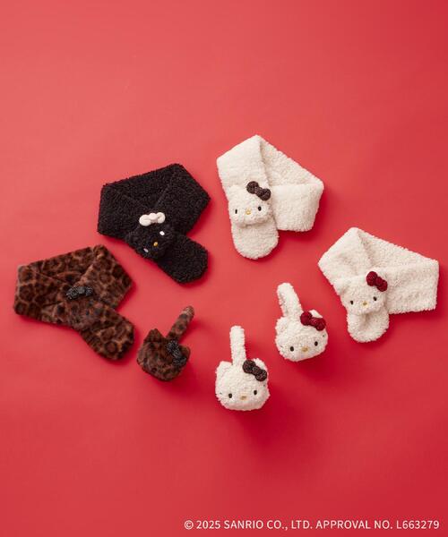 OPAQUE.CLIP（オペークドットクリップ）の「【ハローキティ】ふわふわティペット（ストール/ショール・レディース・オフホワイト/ベージュ系7/ブラック・00）」の7枚目の写真