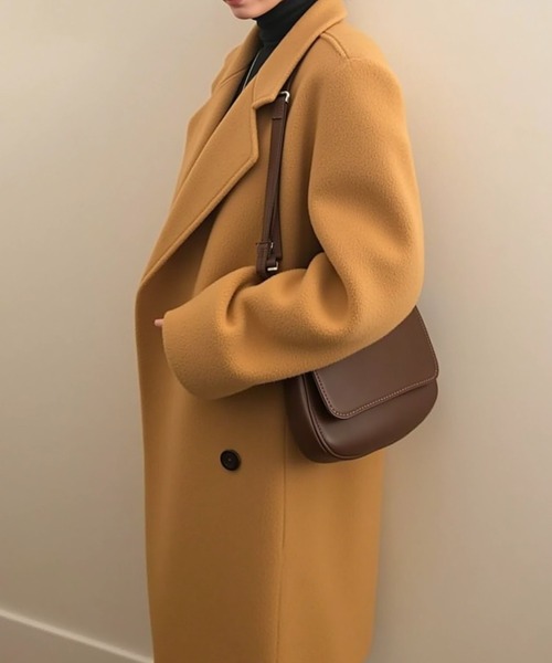 cammie(キャミー)の「シンプルチェスターコート(チェスターコート・レディース・ブラック/アイボリー/グレイッシュベージュ・L/M)」の15枚目の写真