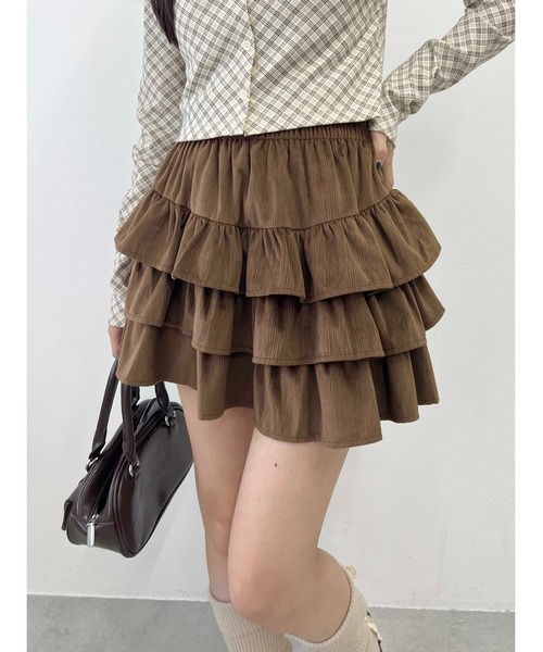 コーデュロイ3段ティアードスカート（スカート）｜PHILLY（フィリー