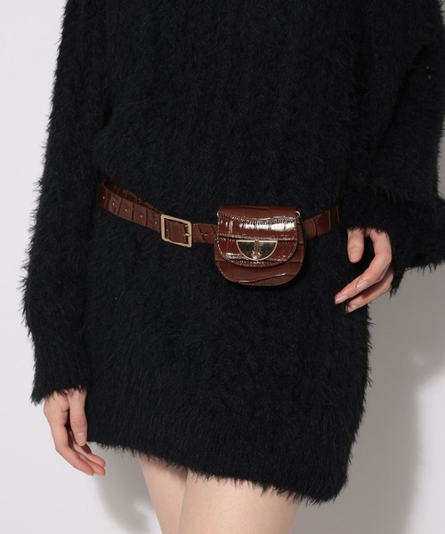 PAGEBOY（ページボーイ）の「ウエストポーチベルトBAG（ボディバッグ/ウエストポーチ・レディース・ブラック/ブラウン・FREE）」の2枚目の写真