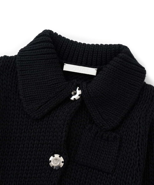 【OUAT】008  Knit ブラック OUAT/オーユーエーティー】META ZIP KNIT（ニット/セーター