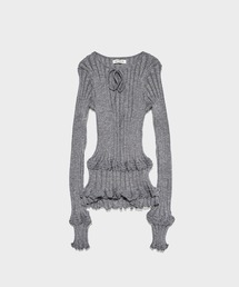 OPEN SESAME CLUB グリーン長袖トップス フリーサイズ OPEN SESAME CLUB＞FLEUR レーストップス