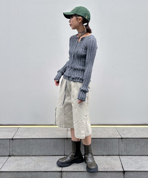OPEN SESAME CLUB（オープンセサミクラブ）の「別注 flow tops（Tシャツ/カットソー・レディース・アイボリー/グレー/ブラック・FREE）」の12枚目の写真