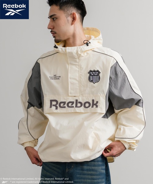 Reebok リーボック オーバーサイズエンブレム刺繍アノラックジャケット
