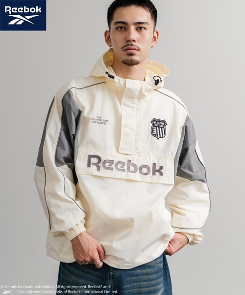 Reebok リーボック オーバーサイズエンブレム刺繍アノラックジャケット