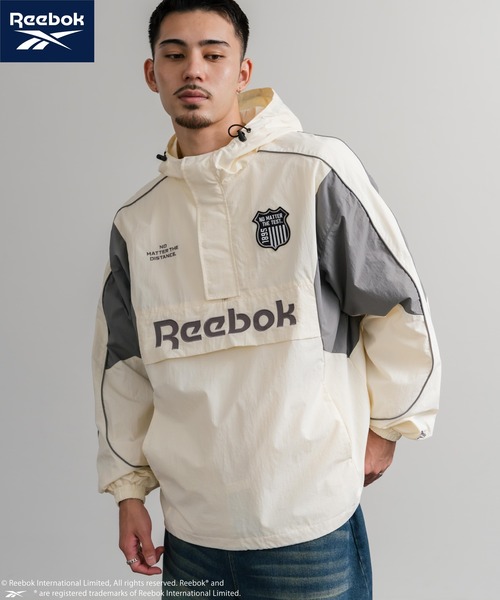 Reebok リーボック オーバーサイズエンブレム刺繍アノラックジャケット