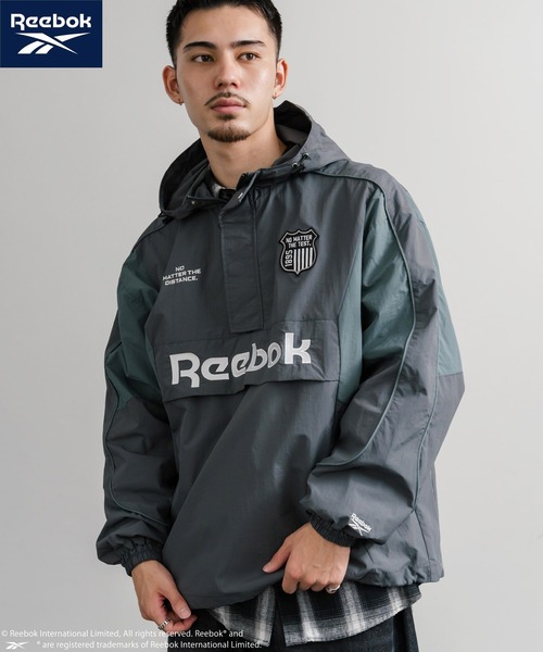 Reebok リーボック オーバーサイズエンブレム刺繍アノラックジャケット