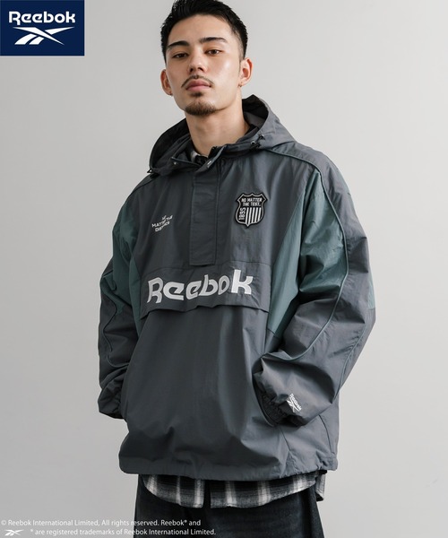 Reebok リーボック オーバーサイズエンブレム刺繍アノラックジャケット