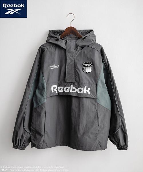 Reebok リーボック オーバーサイズエンブレム刺繍アノラックジャケット
