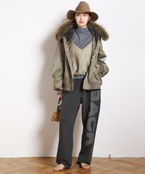 AP STUDIO（エーピーストゥディオ）の「【StandAlone/スタンド アローン】BACK SWEAT JOGGER PANT（スウェットパンツ・レディース・スミクロ・FREE）」の5枚目の写真